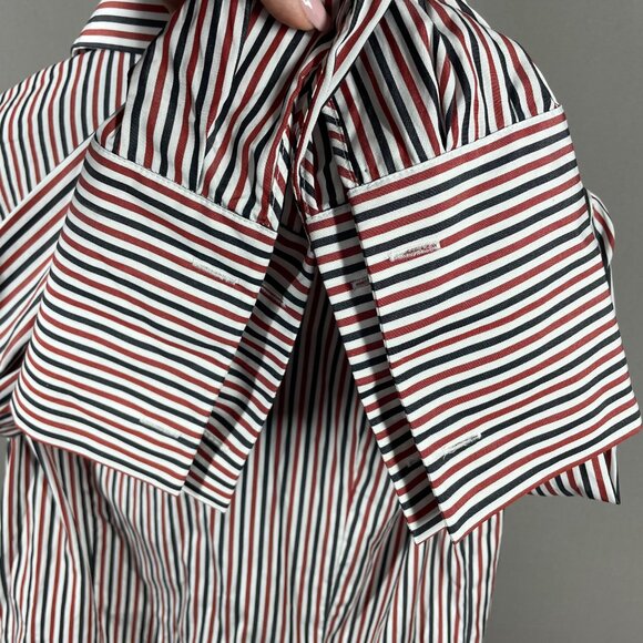 Michael Kors Collection Shirt Womens 2 black red button up designer classic - Picture 7 of 10